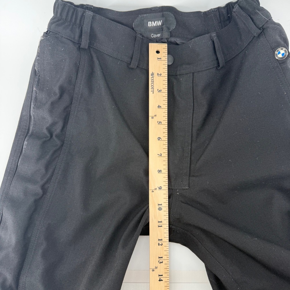 BMW Motorrad Cover Pants Black Full Zip Knee Pads Waterproof Breathable XS - Picture 14 of 16